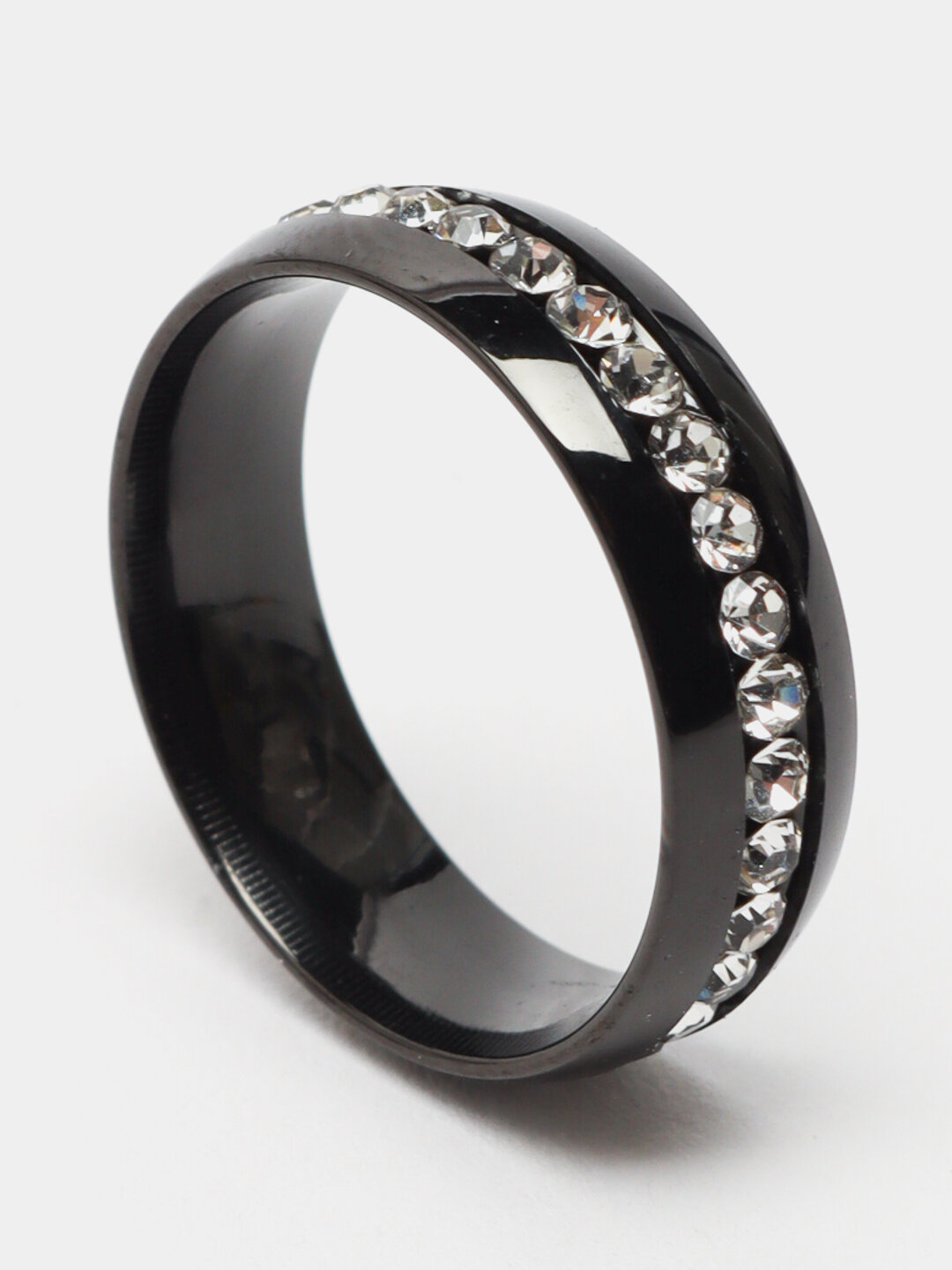 Кольцо обручальное, размер 16, черный — фото 1