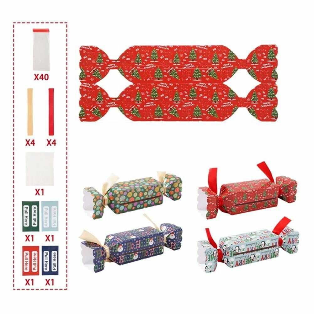 Бонбоньерка рождественская из бумаги, 4 шт, 20 x 8 см