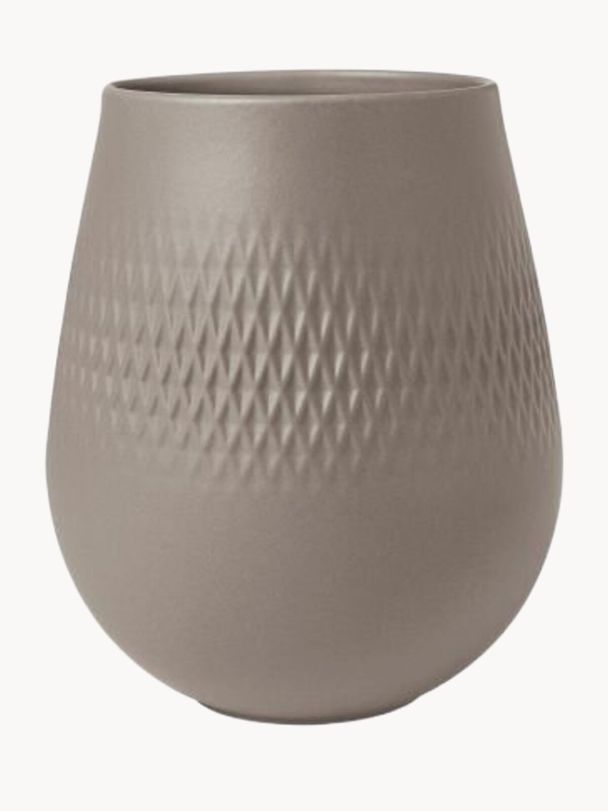 Ваза для цветов 15 см, 1100 мл, Manufacture Collier taupe, Villeroy & Boch, Премиум-Фарфор