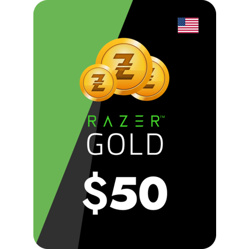 Карта пополнения Razer Gold 50 - Razer Key - 50 USD - регион Америка 769900₽