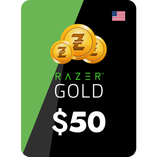 Карта пополнения Razer Gold 50$ - Razer Key - 50 USD - регион Америка