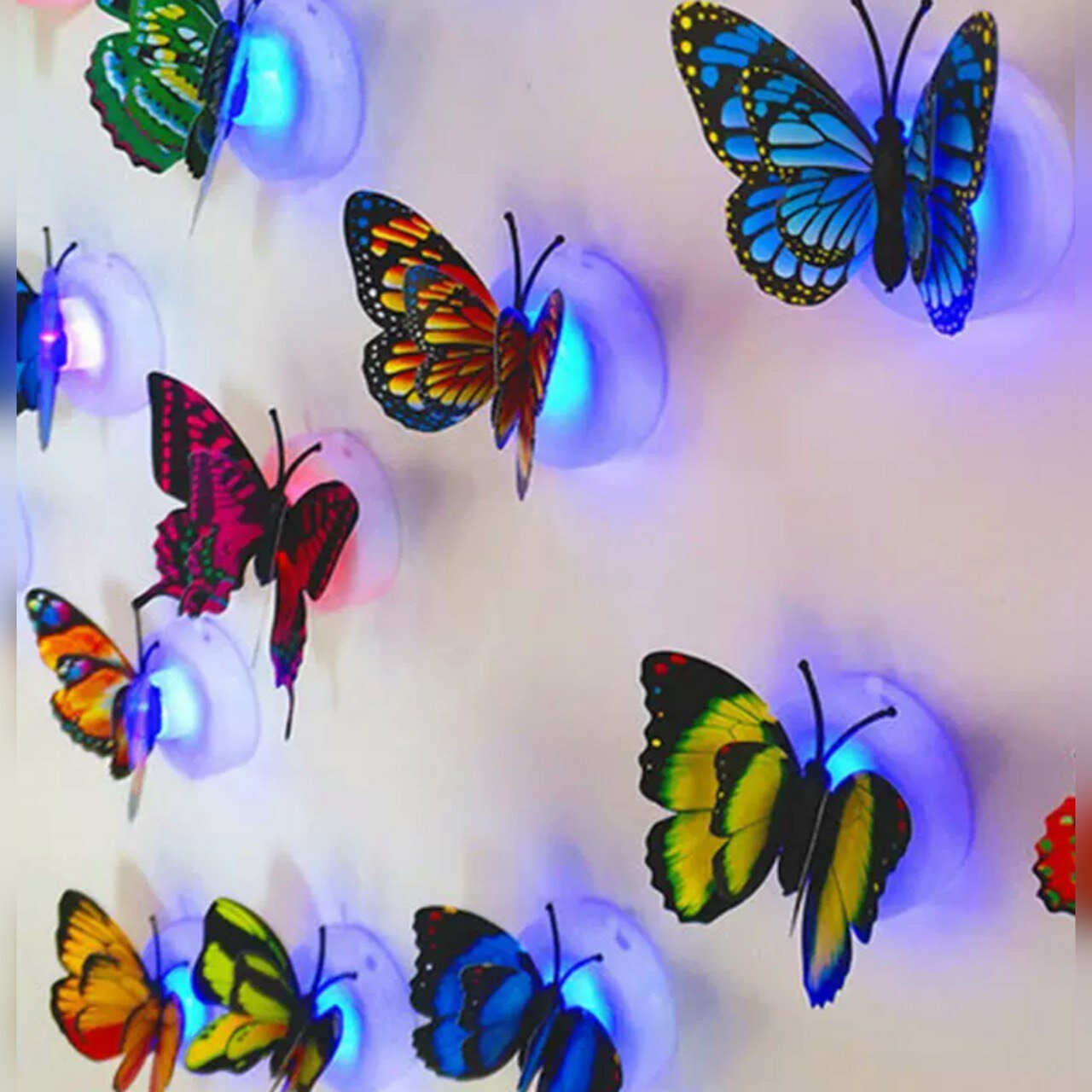 Сверкающие бабочки, набор 5 шт, случайный цвет - фотография № 1