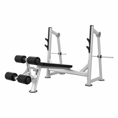 фото Скамья-стойка для жима под углом вниз (olympic decline bench) dhz u-2041