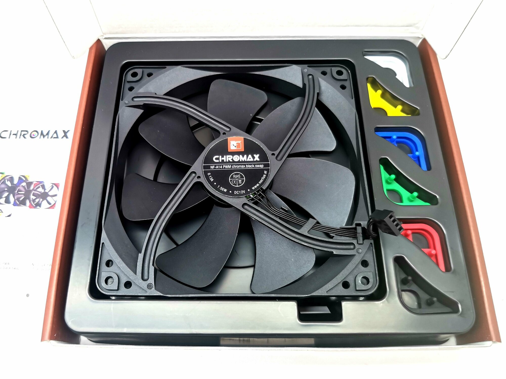 Вентилятор корпусной Noctua NF-A14 chromax. black. swap 140 мм