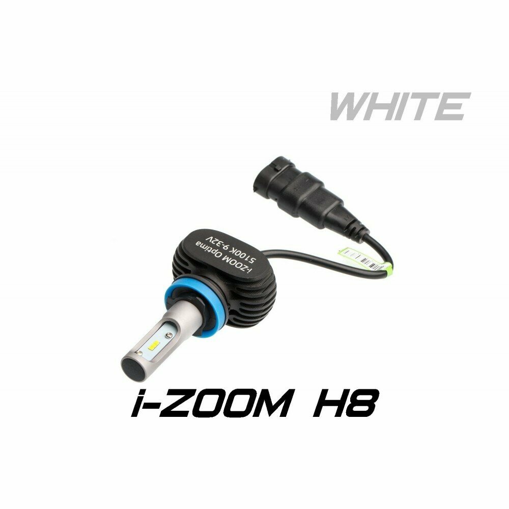 H8 Optima LED i-ZOOM, Seoul-CSP, White, 9-32V, комплект 2 лампы