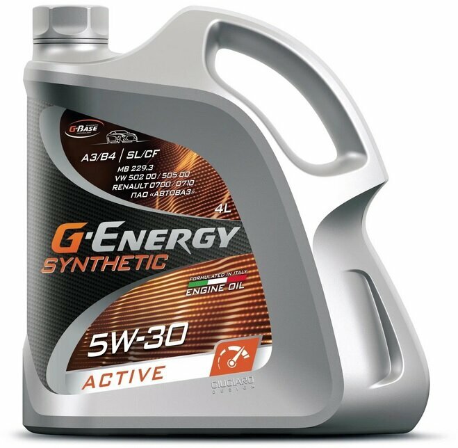 Синтетическое моторное масло G-Energy Synthetic Active 5W-30, 4 л, 3.4 кг
