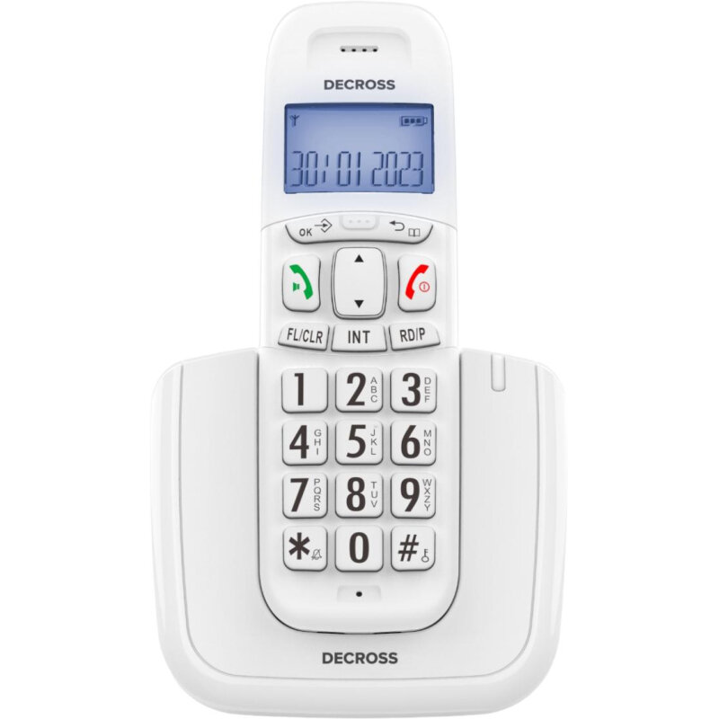 Радиотелефон DECT DECROSS DC1004 белый