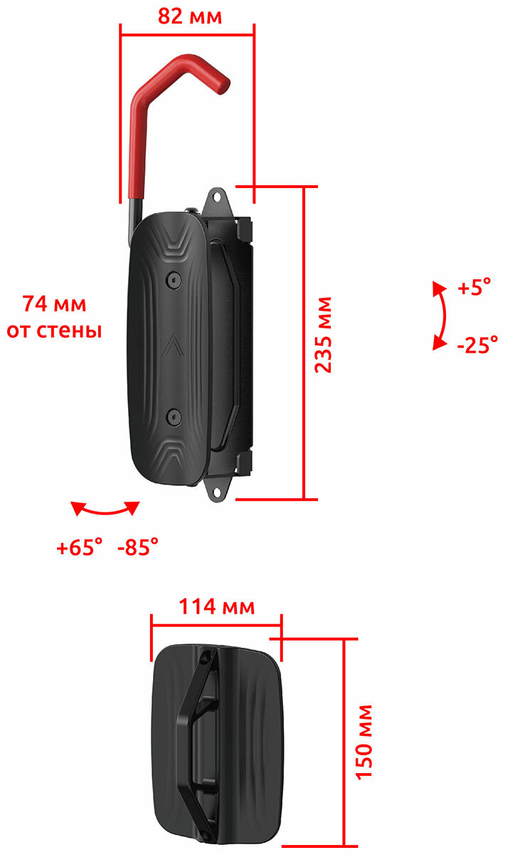 Велокрепление UniTeki DM553BIKE на стену black — фото 1