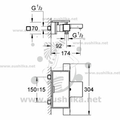 Cмеситель термостатический Grohe - фото №19