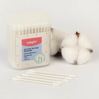 Детские ватные палочки 2в1 zabota2, конус/универсальные,   ...