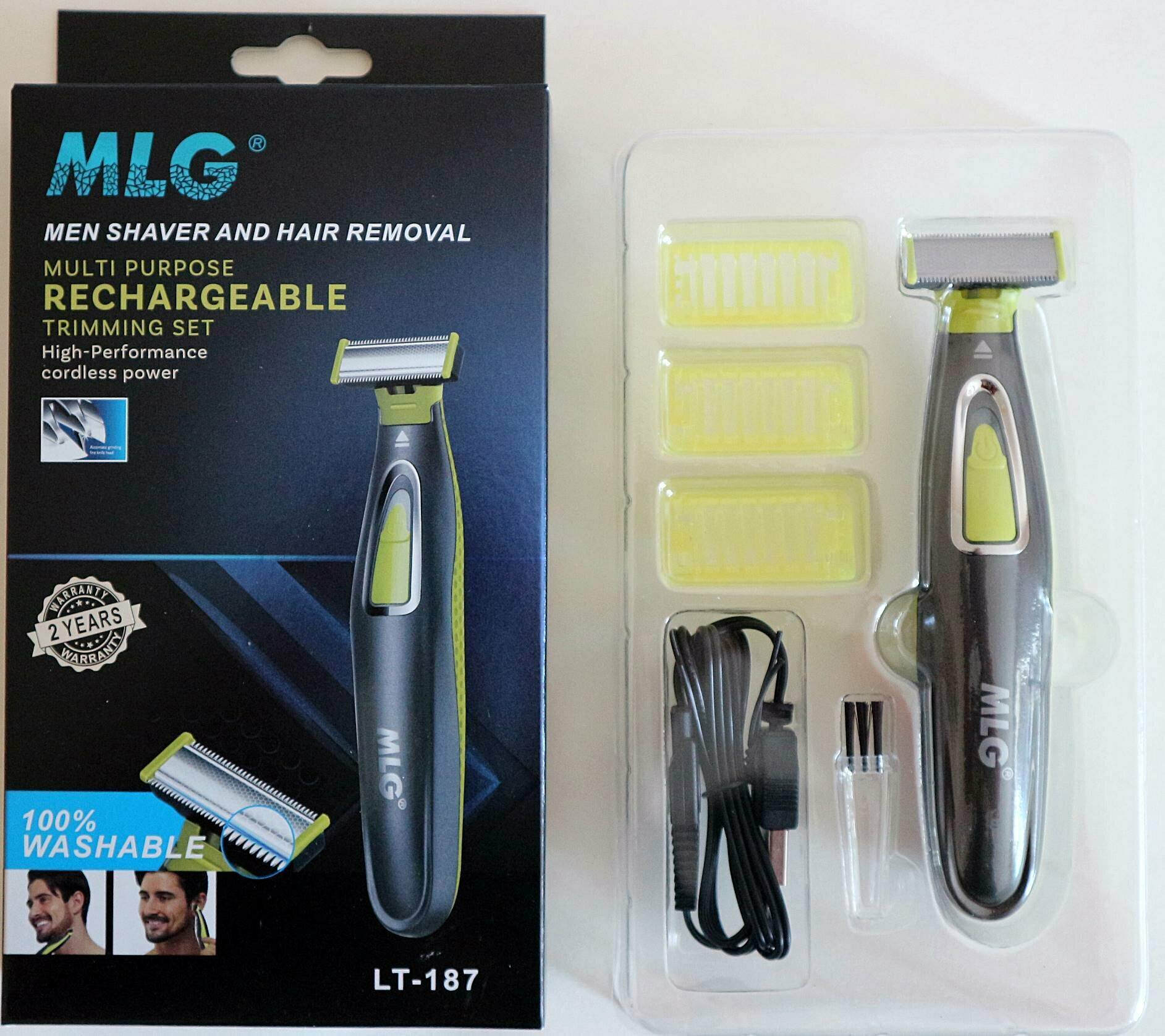 MLG WET DRY 2 шт. лезвия в комплекте , микро-триммер водонепроницаемый электрический Станок для бритья бороды триммер соло бритва