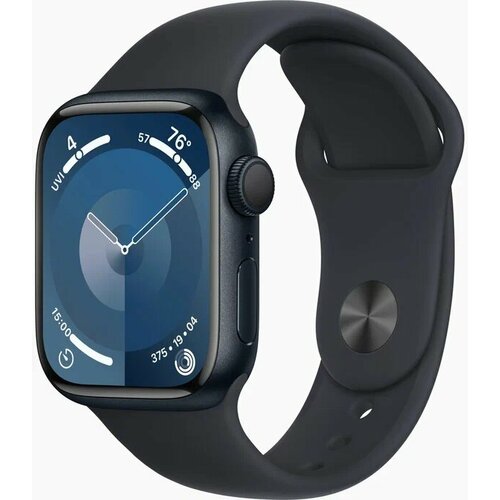 Умные часы Apple Watch Series 9 45 мм Aluminium Case GPS, midnight Sport Band M/L