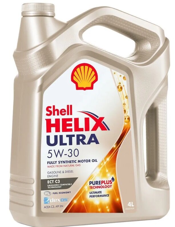 Моторное масло Shell Helix Ultra 5W-30 C3 Синтетическое 4 л