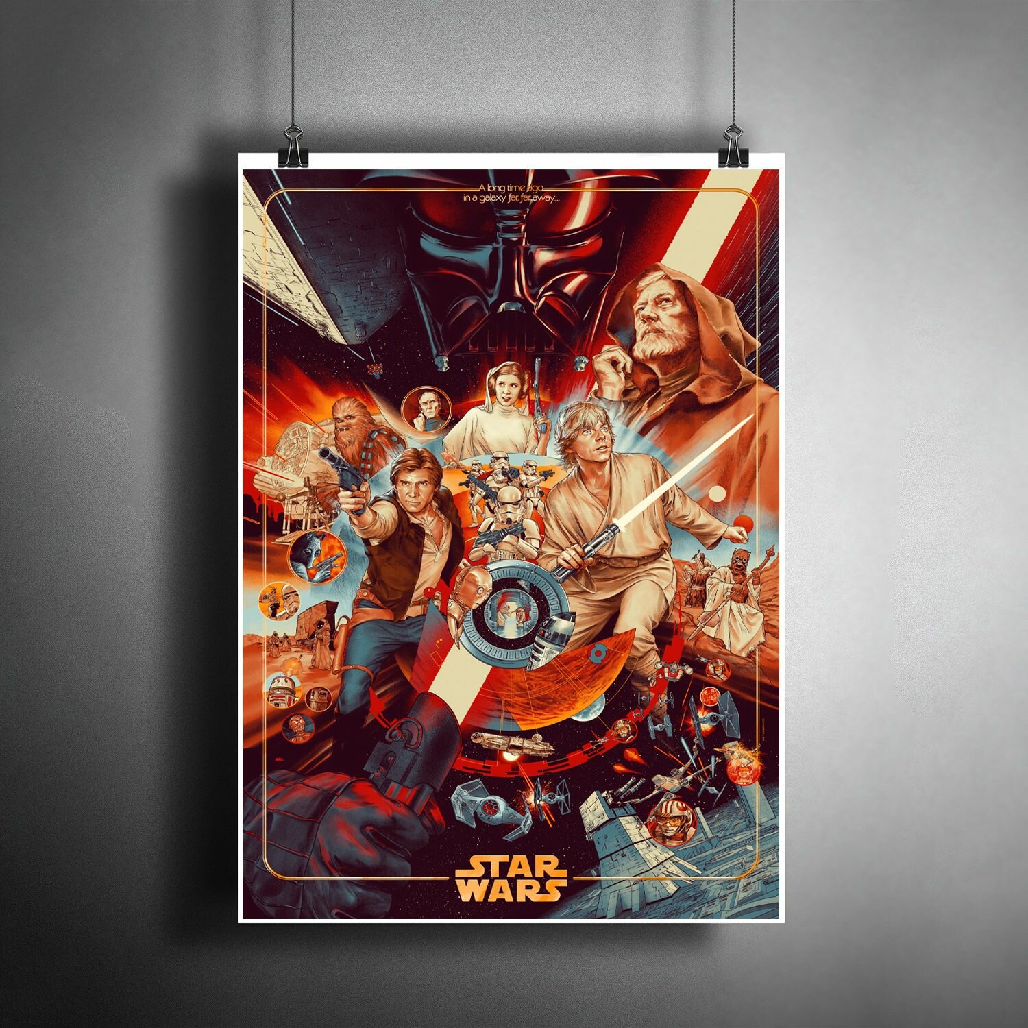 Постер плакат "Звездные войны. Star Wars" / Декор для дома, офиса, комнаты, квартиры, детской A3 (297 x 420 мм)