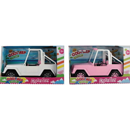 Машина для куклы (белая/розовая) в коробке