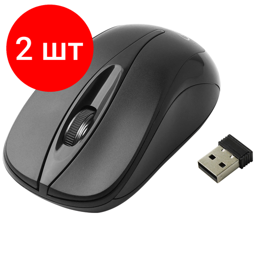 Комплект 2 шт Мышь беспроводная GEMBIRD MUSW-325 2 кнопки 1 колесо-кнопка оптическая черная 277600₽