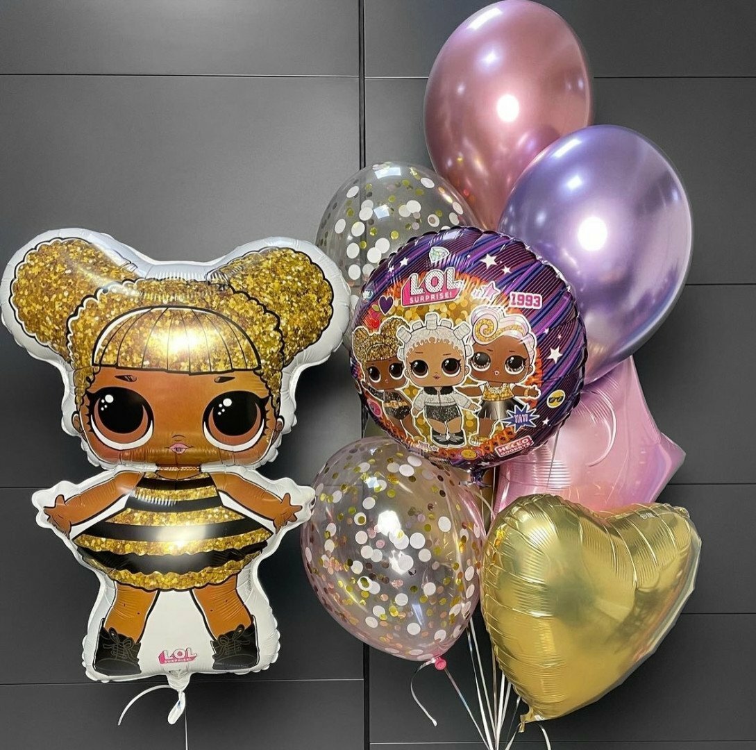 Воздушные шары для девочки «Куклы LOL. Квин»
