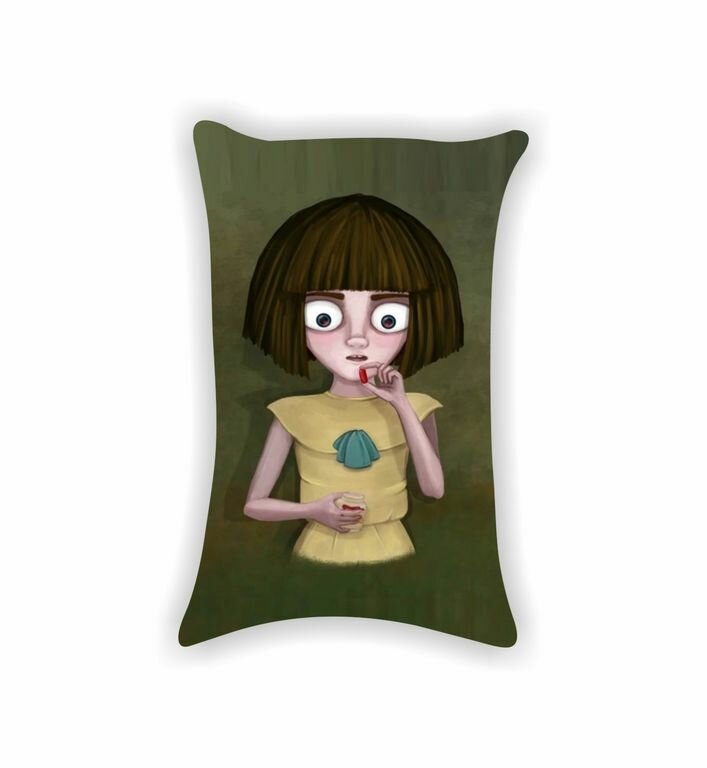 Подушка Фрэн Боу, Fran Bow №10, Картинка с двух сторон