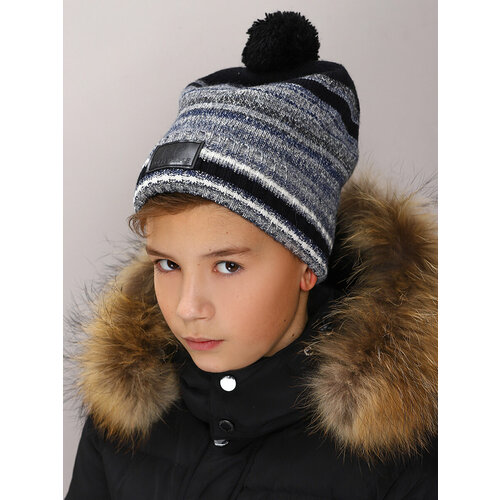 фото Шапка noble people, размер 54-56, серый