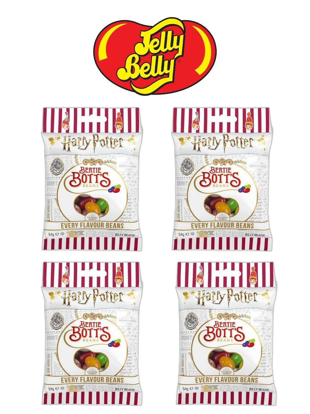 Jelly Belly, Бобы Bertie Botts из Harry Potter, 54г * 4 шт.