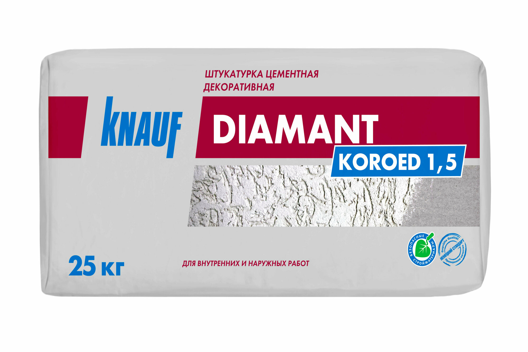 Штукатурка декоративная Knauf Диамант короед 15мм 25 кг