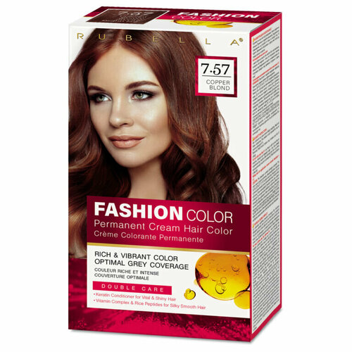 rubella fashion color краска для волос тон 7 5 copper red 50мл RUBELLA Fashion Color Краска для волос тон 7.57 Copper Blond 50мл