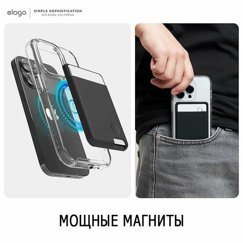 Elago магнитный. бумажник MagSafe Card Pocket Silicone Sand Pink