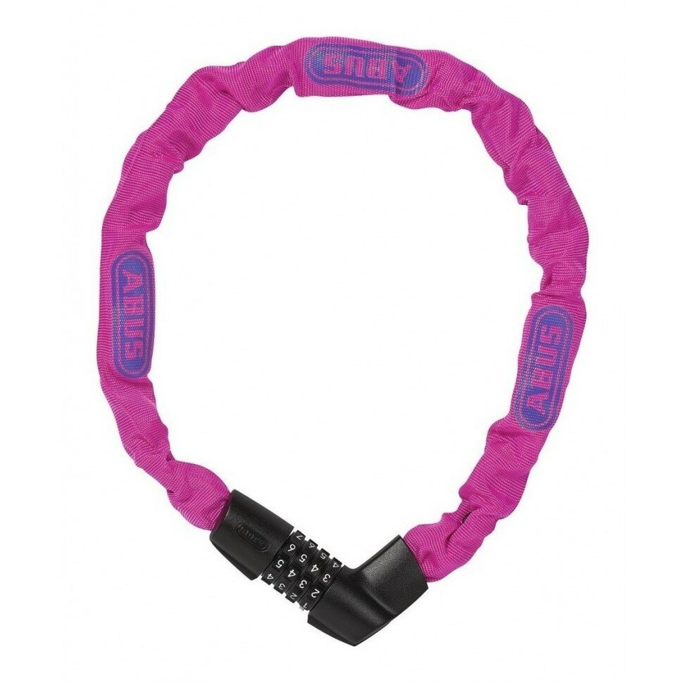 Велозамок цепной ABUS Tresor 1385/75 Neon pink, кодовый, неоновый розовый