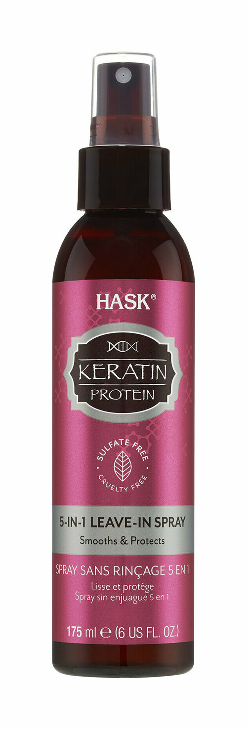 Несмываемый спрей с кератином 5-в-1 Hask Keratin Protein 5-in-1 Leave In Spray Smooths & Protects