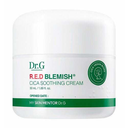 Успокаивающий крем-гель для лица Dr.G R.E.D Blemish Cica Soothing Cream крем двойной уход успокаивающий с центеллой азиатской medipam green plus 2x cream soothing cica 100 мл