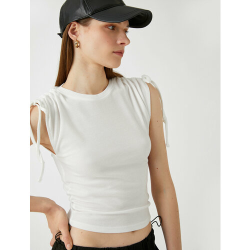 фото Футболка koton, размер s, бежевый