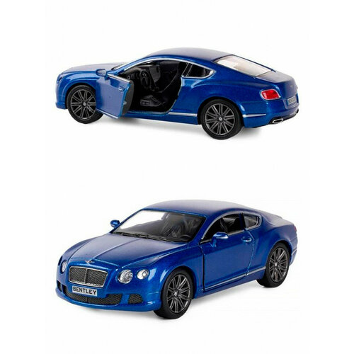 Металлическая машинка Kinsmart 1:38 «2012 Bentley Continental GT Speed» инерционная, синяя KT5369D-2 металлическая машинка kinsmart 1 38 bentley continental gt3 kt5417d инерционная зеленый