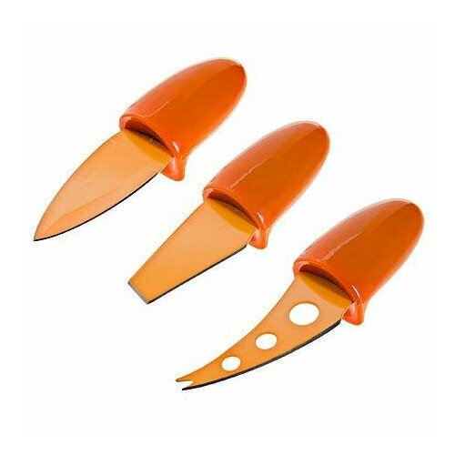 Ножи для сыра 3шт НОН стик оранжевый 24188-1 KSMB-24188-1