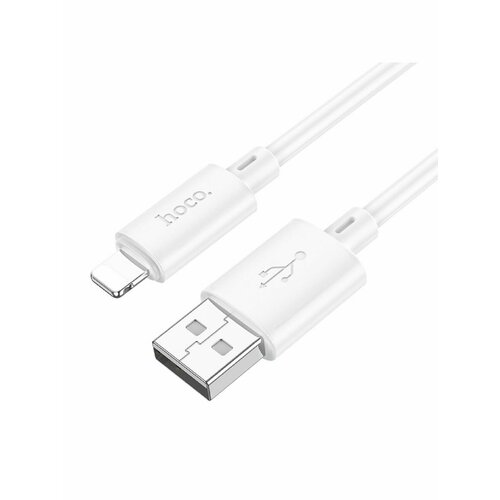 Кабель USB X88 Gratified USB - Lightning, 2.4А, 1 м, белый кабель usb hoco x88 gratified usb lightning 2 4а 1 м