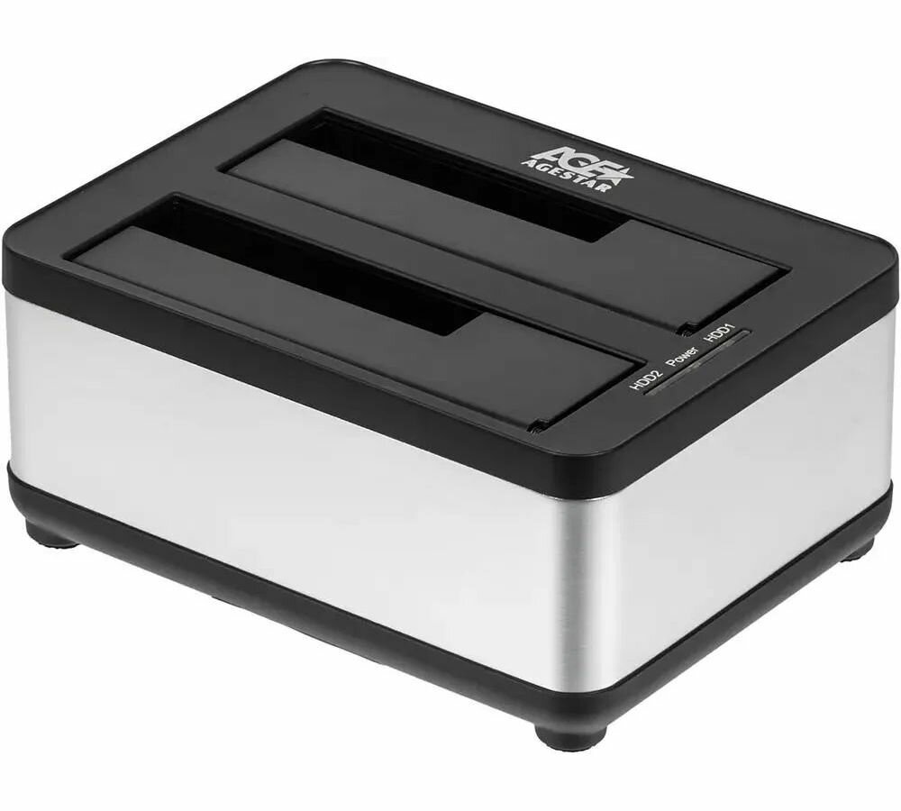 Док-станция для HDD 2.5"-3.5"AgeStar 3UBT8 (SILVER) серебристый