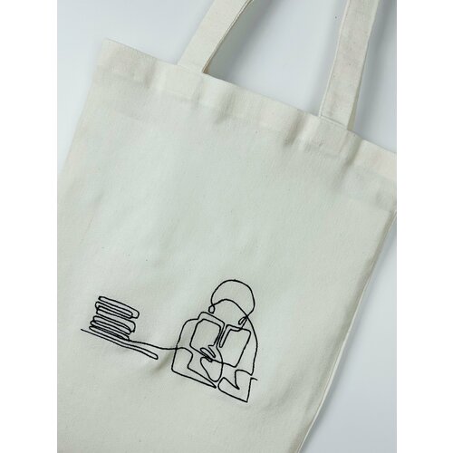 Сумка шоппер , бежевый, черный