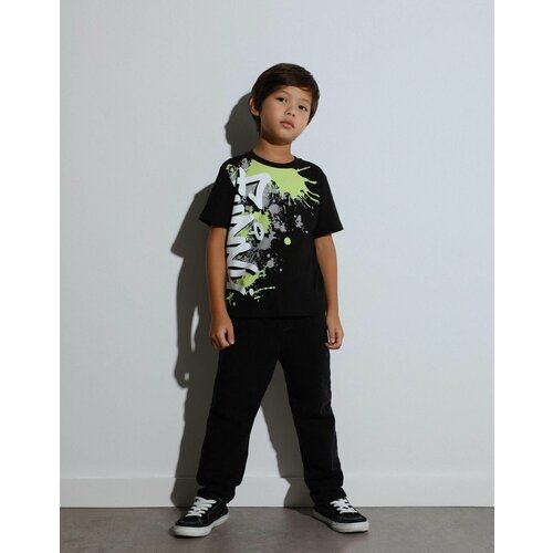 фото Футболка gloria jeans, размер 6-7л/122 (31), черный