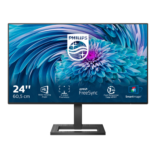 PHILIPS Монитор LCD 238 169 1920х1080FHD IPS nonGLARE 75 Hz 300 cdm2 H178V178 10001 167M 4ms VGA HDMI DP Tilt Speakers 2Y Black 2032500₽