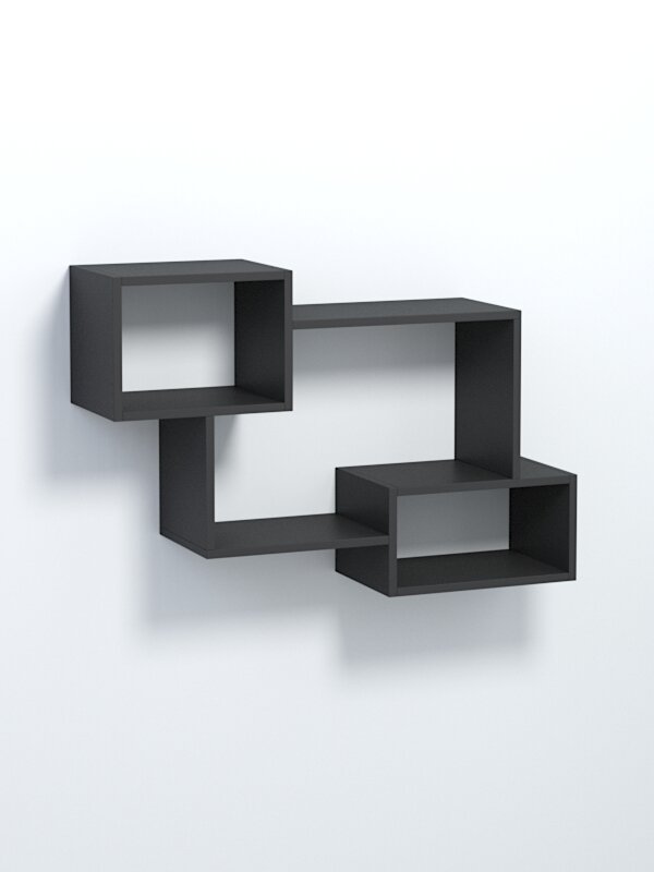 Полка настенная "вайб" №4, Черный. Производитель товара - компания Westcom.