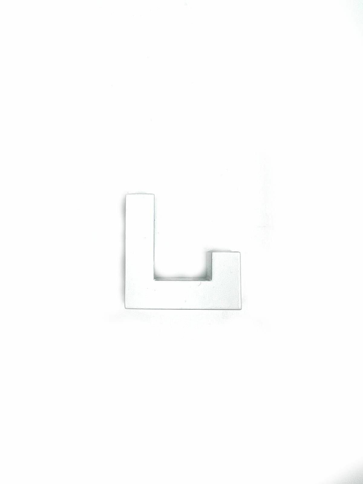 Крючок настенный мебельный универсальный, белый в стиле Loft 2 шт - фотография № 3