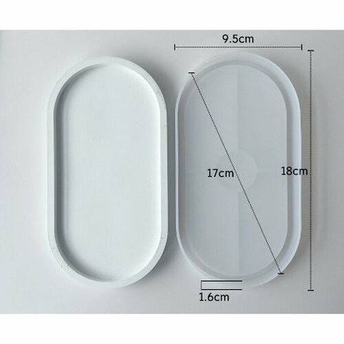 Форма силиконовая для эпоксидной смолы Овал размер изделия 9217614 см 9759109 578₽