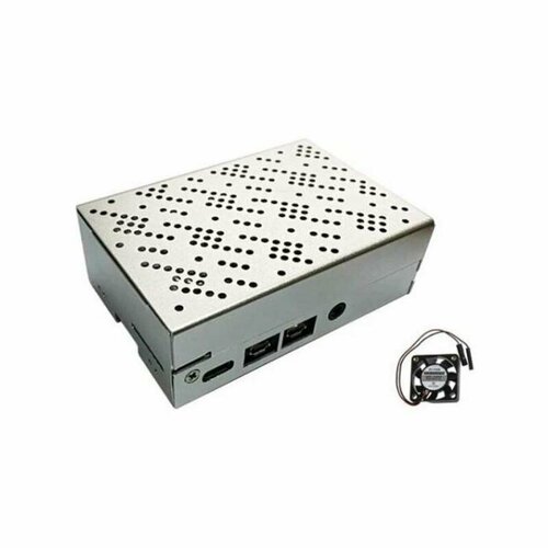 Корпус Qumo RS046 для Raspberry PI 4 Aluminum Case Silver корпус qumo rs009 для raspberry pi 4 aluminum case with fans silver