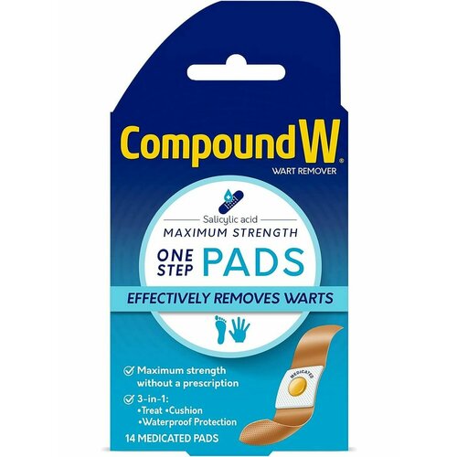 Подушечки Compound W для удаления бородавок