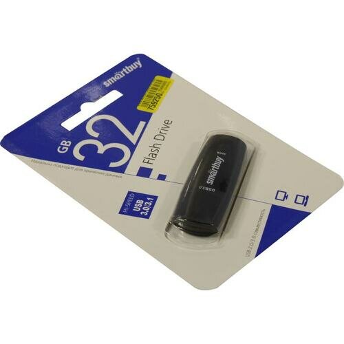 Флеш-накопитель USB 3.0/3.1 Smartbuy 32GB Scout (SB032GB3SCK), черный