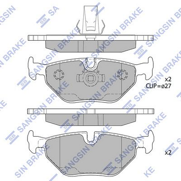 HI-Q SP2167 колодки дисковые задние\ BMW (БМВ) e34 1.8-2.5td 89-97 / e32 3.0-5.0 85-94