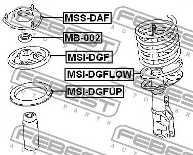 Опора переднего амортизатора, MSSDAF FEBEST MSS-DAF