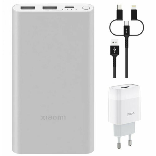 Внешний аккумулятор Xiaomi Mi Power Bank 10000mAh Silver PB100DZM 198200₽