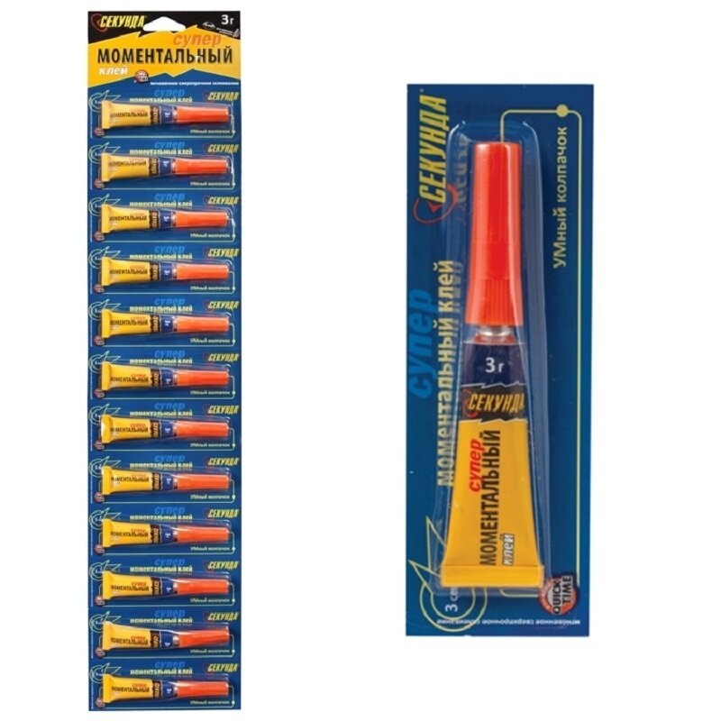 фото Клей секундный Секунда 3г Арт.403-107, 1 шт.