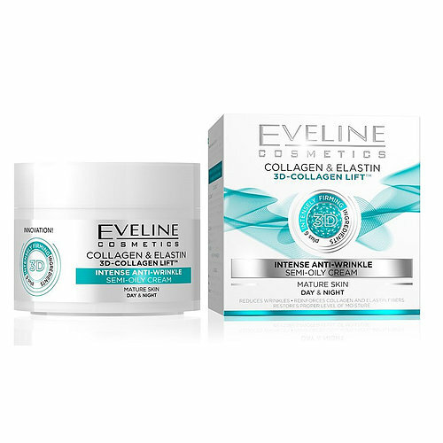 Eveline Cosmetics 6 компонентов Коллаген & Эластин Полужирный крем Активное омоложение, 50 мл