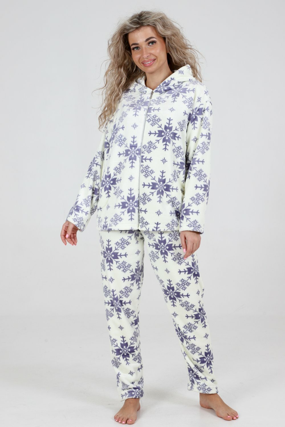 Пижама Aronia, размер 54-56, белый, серый - фотография № 1